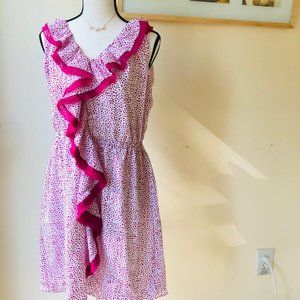 NWT $89 Ann Taylor Loft Ruffle Dress fully lined M